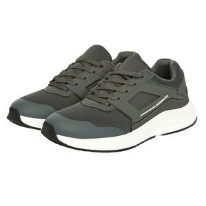 Crosshatch Mens Holywell Flyknit Sneakers / Gray/White